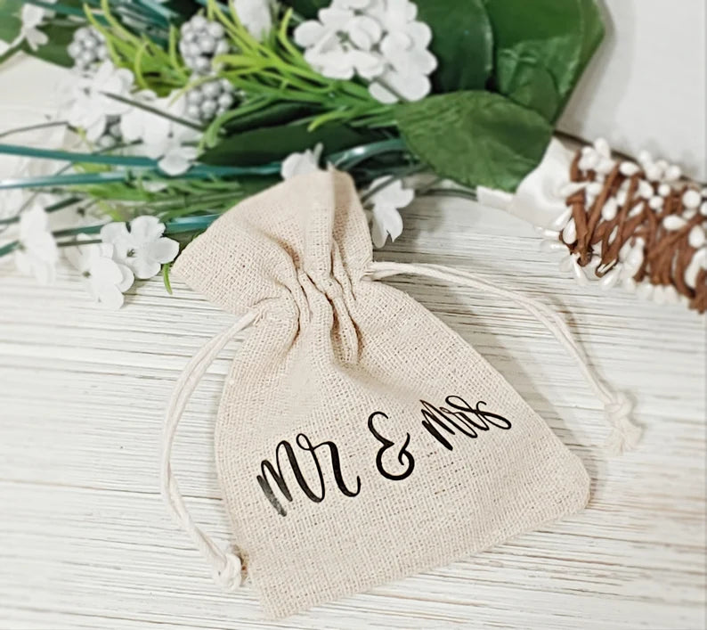 Personalized Wedding Ring Bag Boho Chic