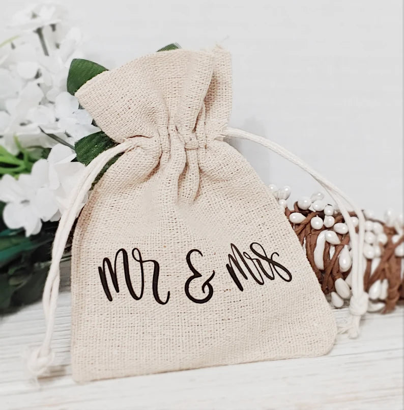 Personalized Wedding Ring Bag Boho Chic