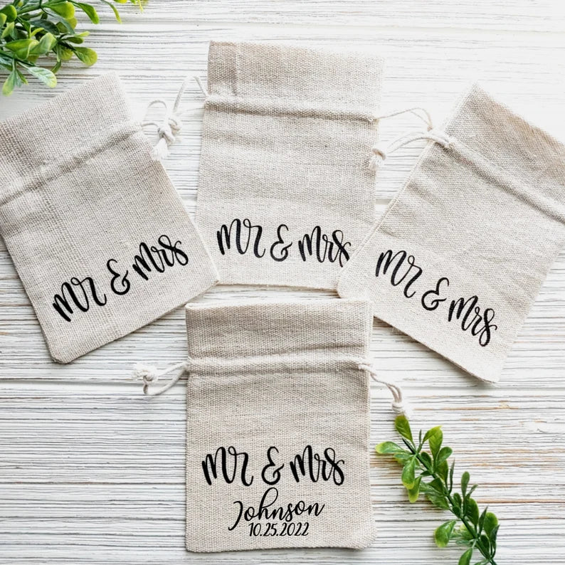 Personalized Wedding Ring Bag Boho Chic