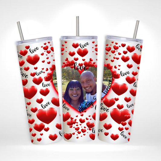 Custom Heart Tumbler 20oz