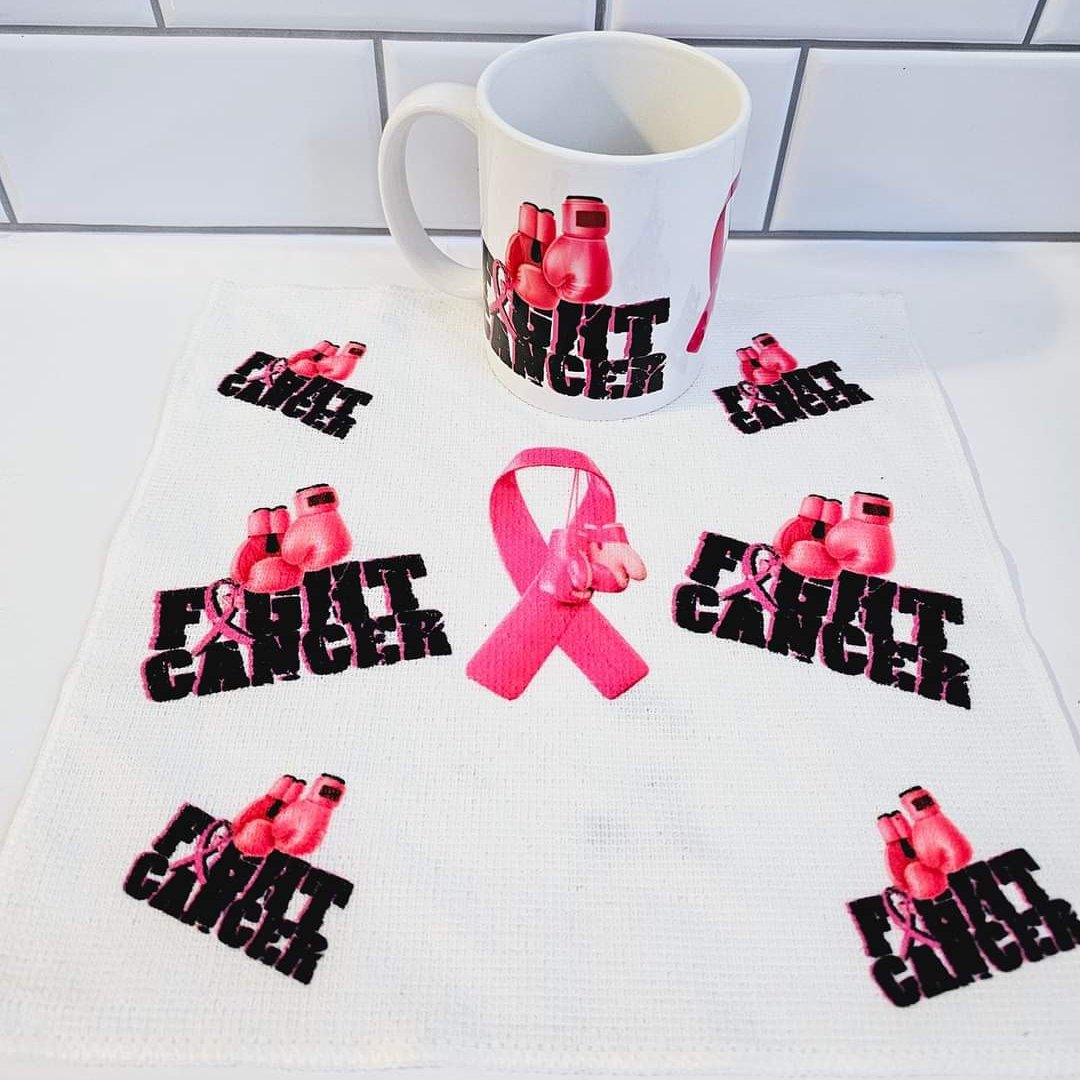 Cancer awareness mug, cancer support gift, fight cancer mug, pink ribbon mug, cancer warrior gift, coffee mug for cancer patients, cancer survivor gift, pink boxing gloves mug, cancer awareness gift set, motivational coffee mug