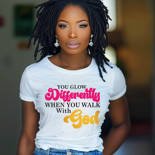Faith-Based T-Shirts
Christian Apparel
Women’s Inspirational Clothing
Glow with God Shirt
Spiritual Graphic Tees