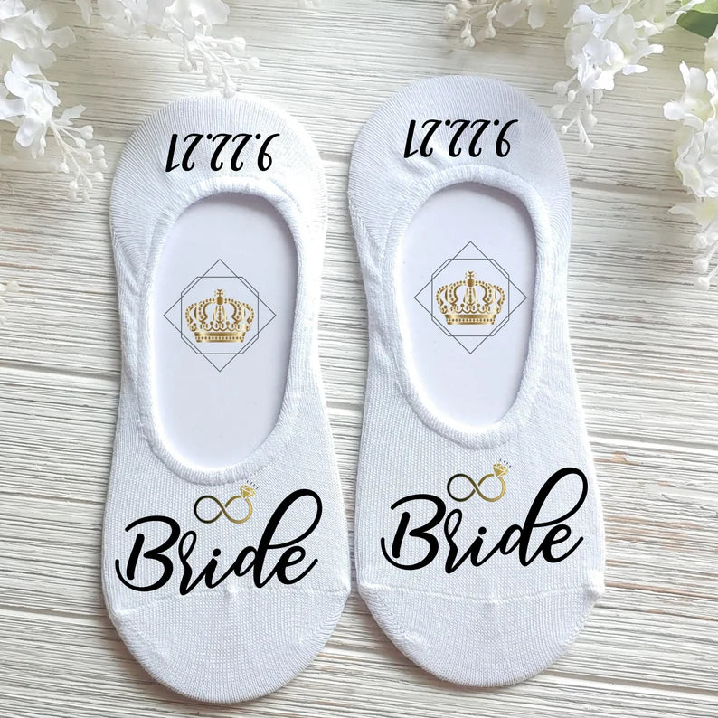 Personalized Wedding Socks for Brides
