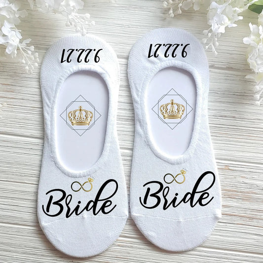 Personalized Brides Socks | Wedding Socks | Bridal Party Socks | Lucky Socks | Custom Socks | Brides Wedding Gift