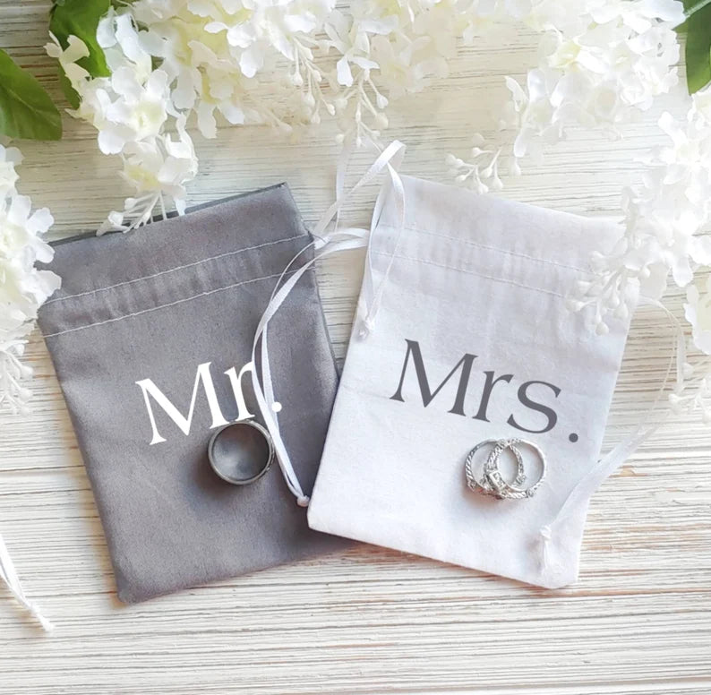 Personalized Wedding Ring Bags
