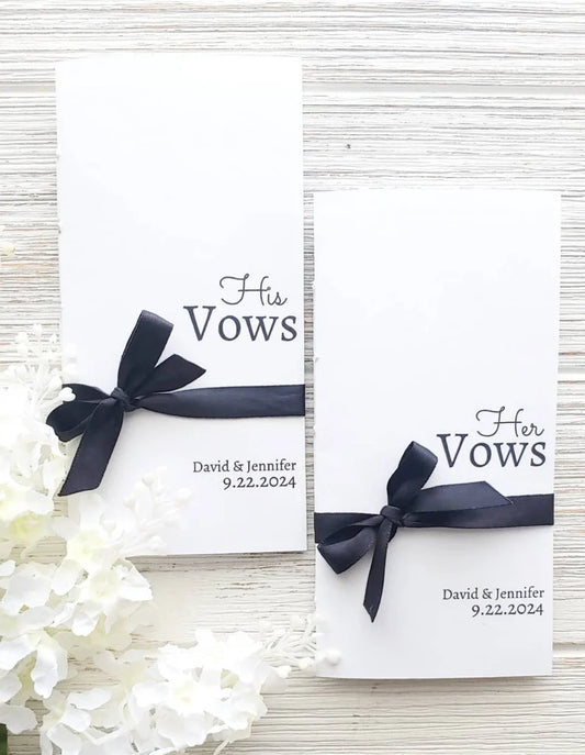 His and Her Wedding Vow Books