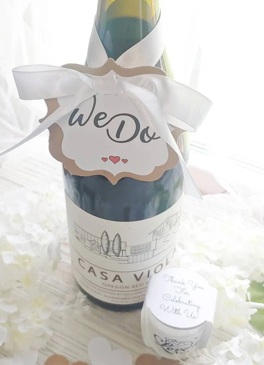 Wedding Bottle Hangers "We Do"